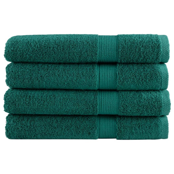 Премиум кърпи SOLUND vidaXL, 4 бр, зелени, 100x200 см, 600 gsm, 6.73 kg