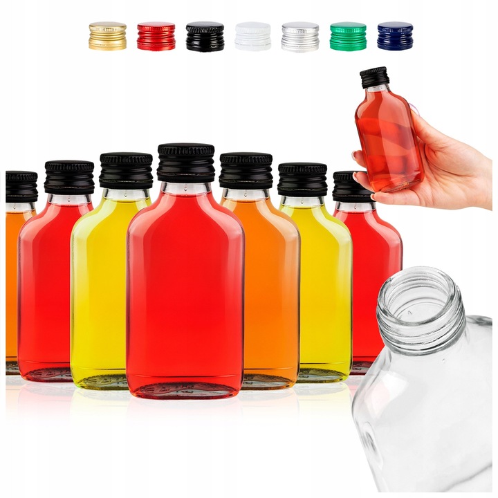 Комплект от 50 бутилки, SuperButelki, за ликьори, водка, ликьор, уиски, сок, бренди, 100 мл