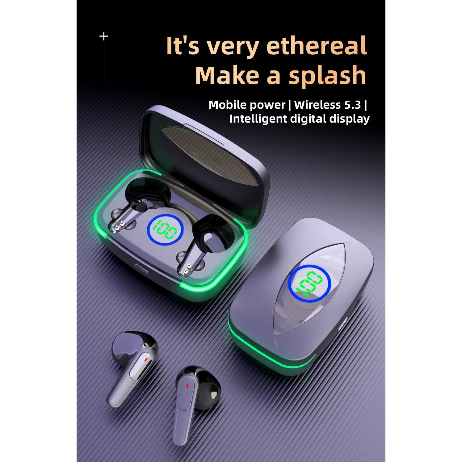 Casti In Ear, True Wireless, Bluetooth 5.3, HIFI Sound, TWS, Touch ...