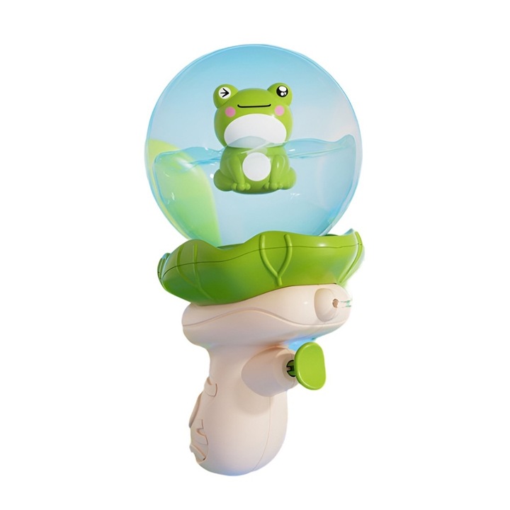 Детски воден пистолет, Game Command, за плаж/басейн, Мултифункционален, Резервоар 250 ml, Модел жаба, Зелен