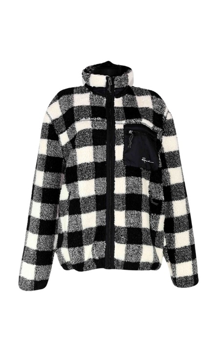 Jacheta dama, Review, 100% Poliester, alb/negru, M-INTL