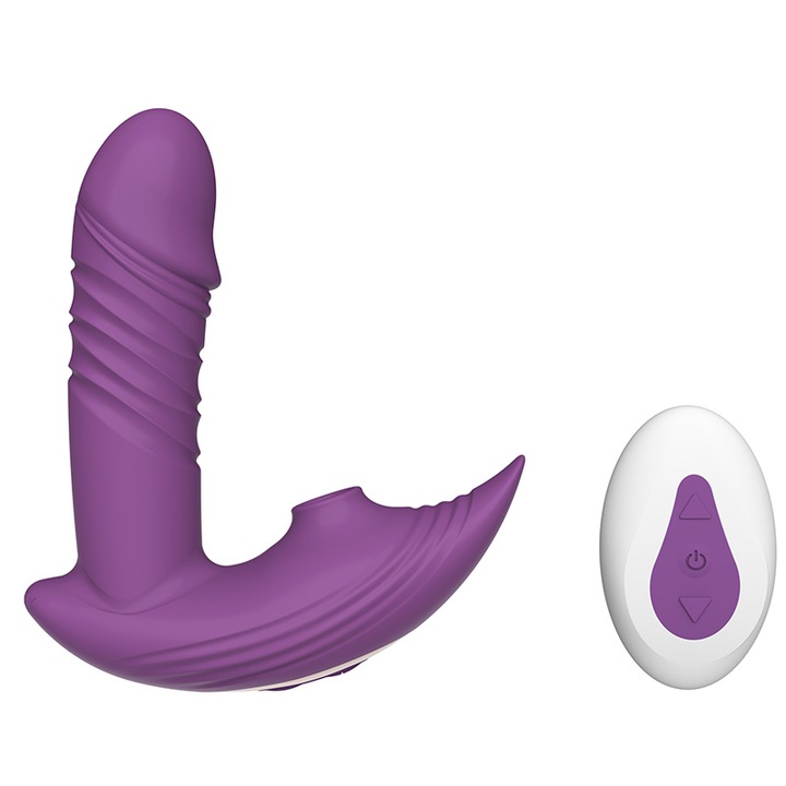 Vibrátor vezeték nélküli távirányítóval a csikló stimulálásához, lila