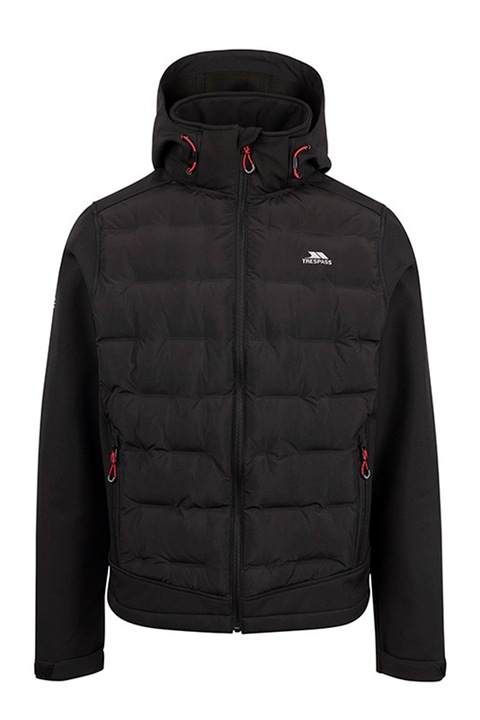 Trespass, Geaca softshell cu gluga, pentru trekking Alwero, Negru, 2XL