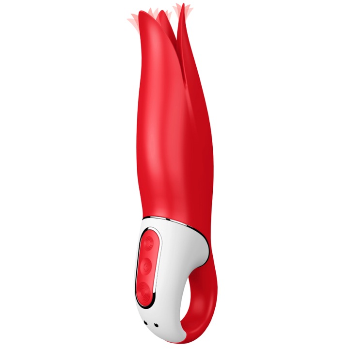 Satisfyer Power Flower vibrátor, folyékony szilikon, 12 vibrációs program, merülő, 18,8 cm