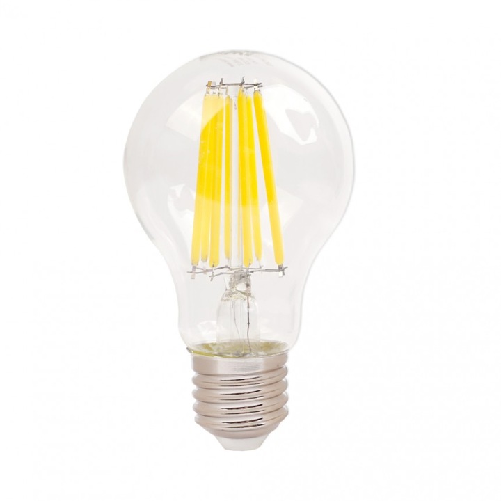 LED лампа Lightex FILAMENT, 5W, 220V, E27, A60, CL, Топла светлина, 210lm/w, 1050lm