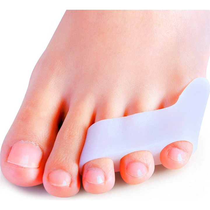 Separatoare de degete din silicon moale, Enforose, protectie tripla, pentru degete suprapuse, unisex