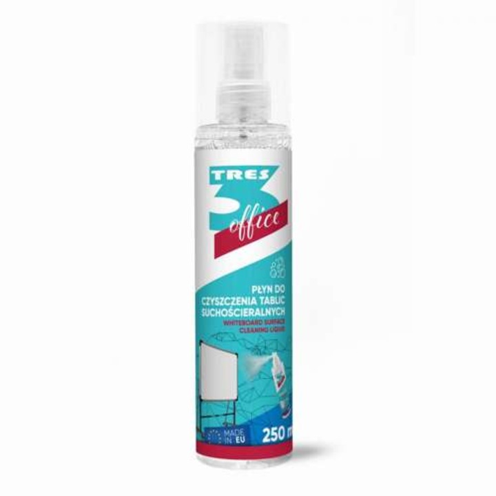 Почистващ разтвор за бели дъски, Tres, спрей, 250мл, 22х4,5см