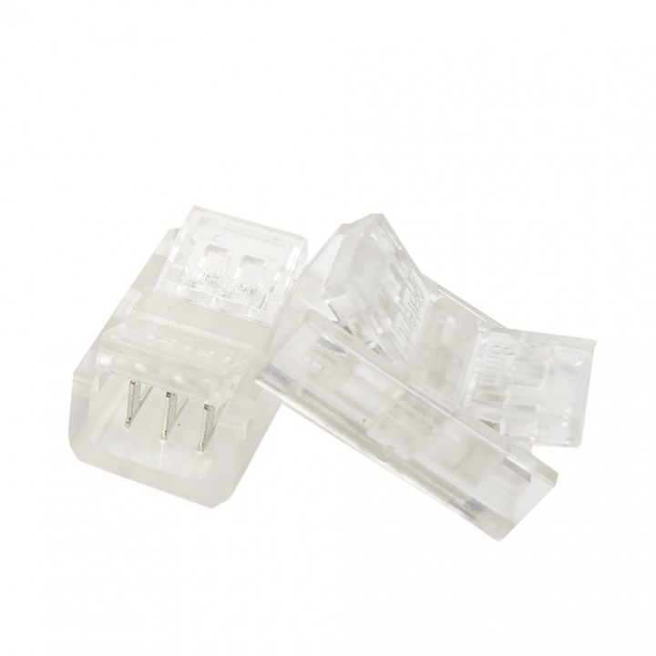 Lightex egyenes csatlakozókészlet, 2PIN, COB LED szalaghoz, 10mm, 2db/csomag