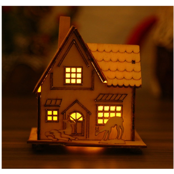 Dekoratív lámpa, fa anyag, LED technológia, innovatív dizájn, elemes