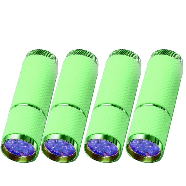 Преносим LED фенер Cozevdnt, алуминий, 9 светодиода, водоустойчив, многоцветен, 8.7x2.6cm