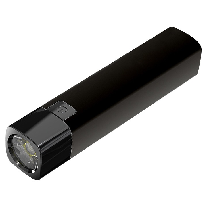 Cozevdnt LED фенер, акумулаторен, 4 режима, водоустойчив, алуминиев, черен