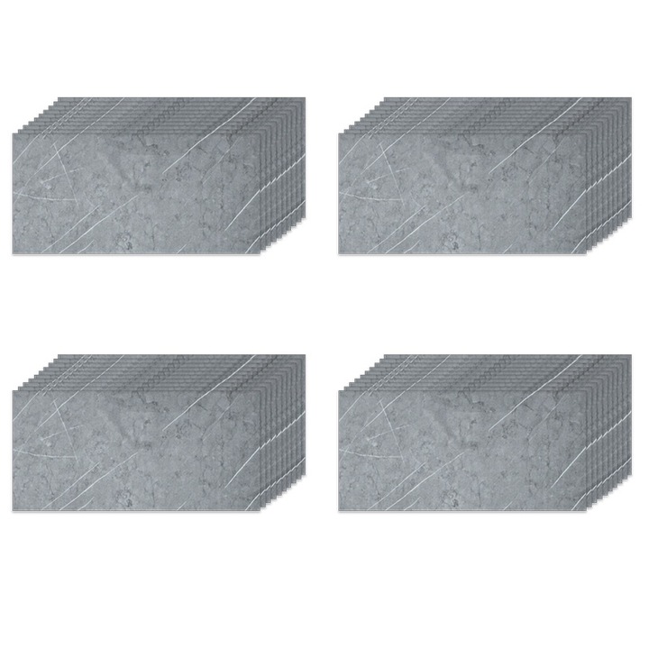 Set 40x Panouri decorative Selling Depot ®, autoadezive, imitatie marmura, grosime 2mm, dimensiuni 30x60cm, suprafata acoperita 7.2mp, Marble Light Gray