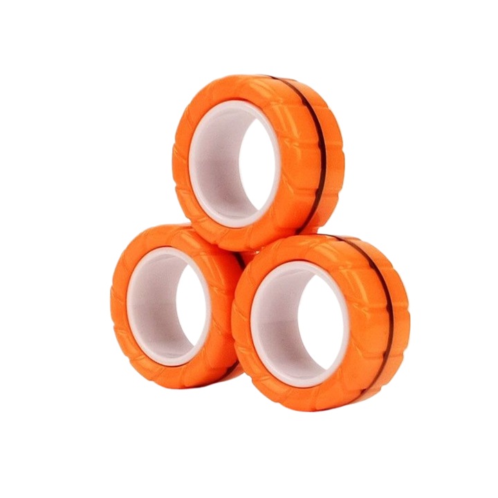 3 db mágneses Fidget gyűrű készlet, műanyag, 3x3x1,4 cm, +14 év