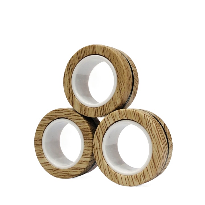 3 db mágneses Fidget gyűrű készlet, műanyag, 3x3x1,4 cm, +14 év