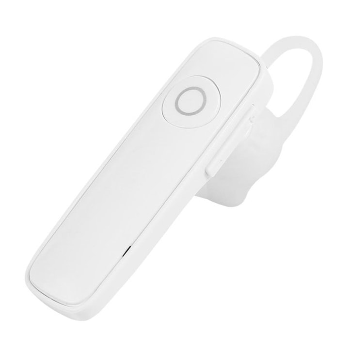 Hands free, Слушалка M165, Bluetooth V4.1, HD Звук, Шумопотискане, Бяла