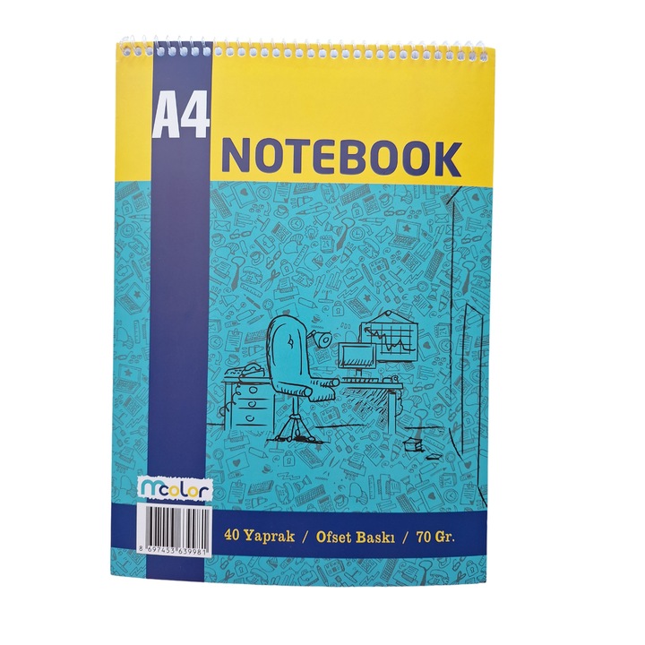 Caiet cu spirala, Mcolor, A4, 40 coli, matematica