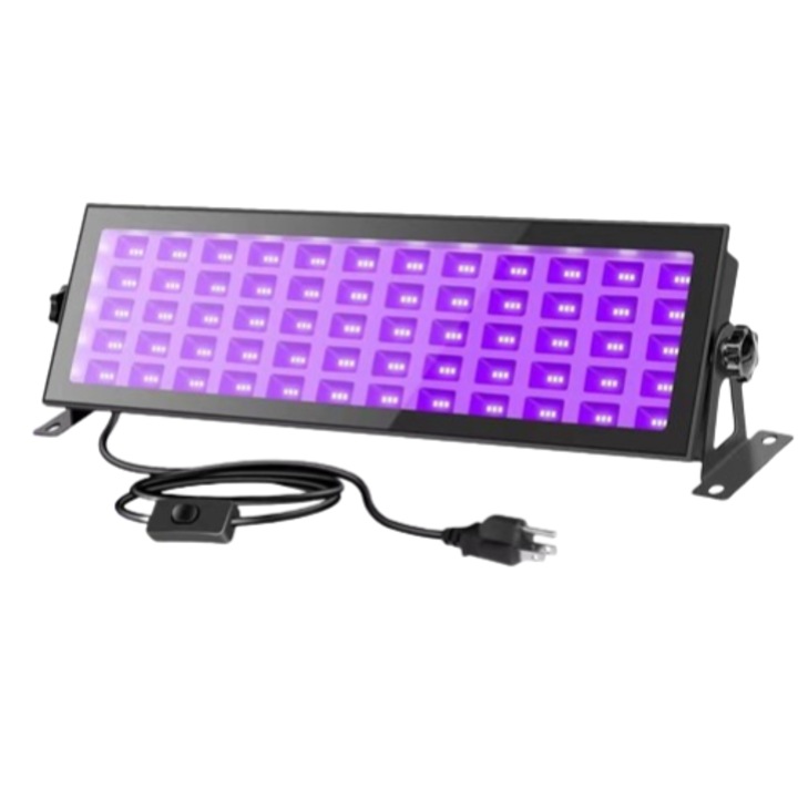 Proiector LED 120W cu Lumina UV, Rezistent la Apa, pentru Interior si Exterior, Culoare Neagra – Iluminare Eficienta si Durabila
