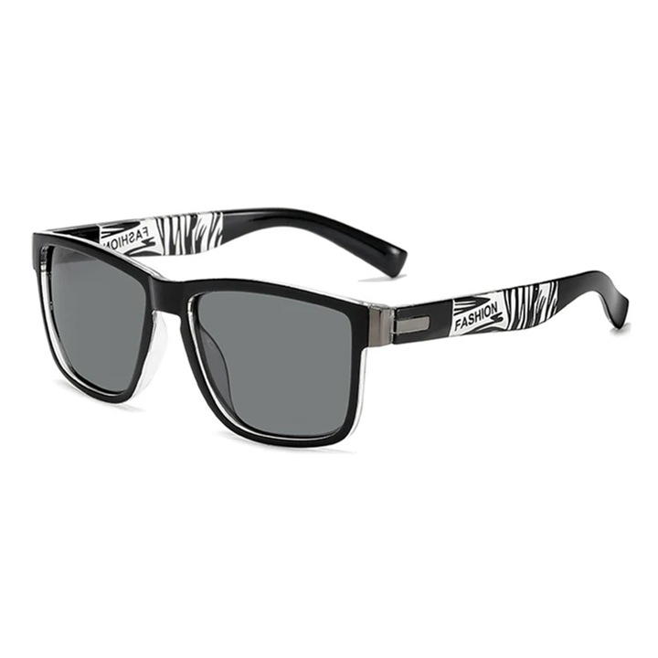 Ochelari de soare pentru barbati, model cool masculin, tematica fashion summer, marime universala, albi, EFAYN
