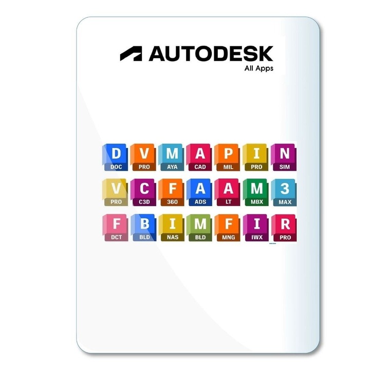 Лиценз Autodesk цялата колекция (AutoCAD, Maya, Revit, Inventor и др.), софтуер за проектиране, асоцииране на акаунт, валидност 1 години