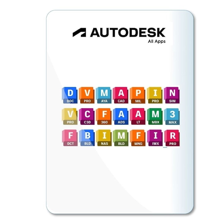 Лиценз Autodesk цялата колекция (AutoCAD, Maya, Revit, Inventor и др.), софтуер за проектиране, асоцииране на акаунт, валидност 3 години