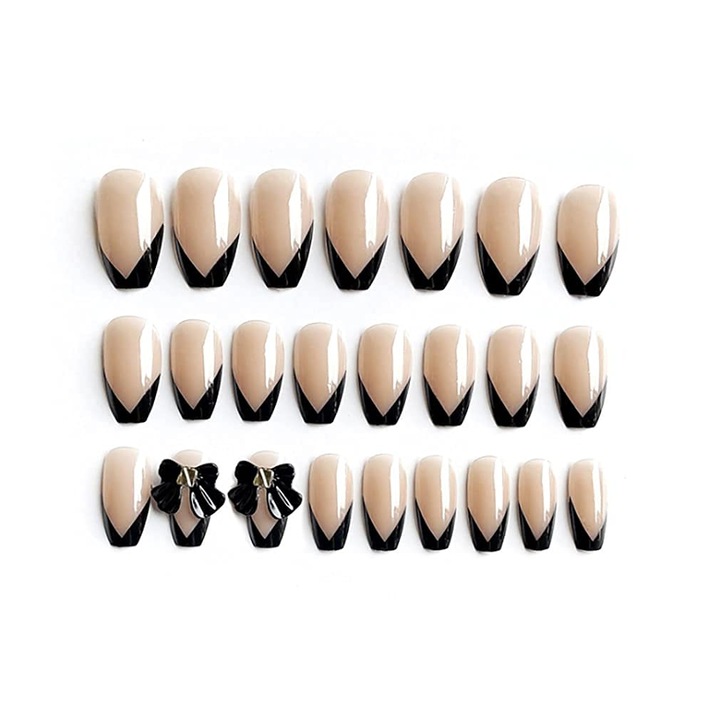 Set 24 Unghii False Lucioase, Multicolor, Diverse Marimi