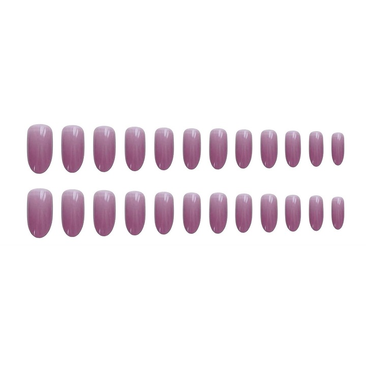 Set 24 Unghii False, Press On, Reutilizabile, Lungime Medie