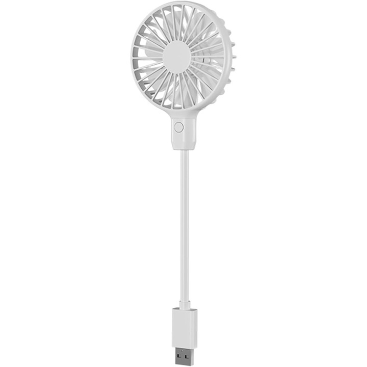 Регулируем USB вентилатор, Nybgyy, гъвкаво гърло, безшумен, бял