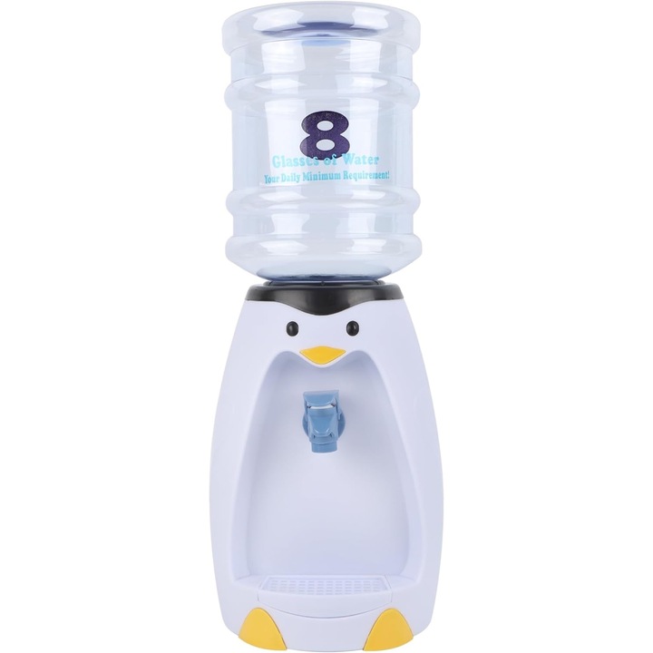 Dozator de apa, Nybgyy®, cu robinet, tava grila pentru colectarea apei, 2.5 L, 42 x 16 cm, Albastru