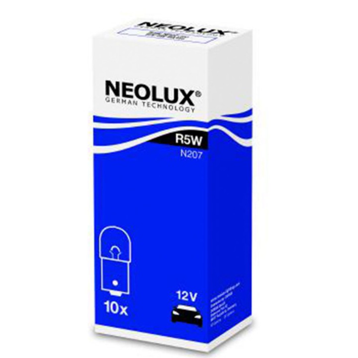 Set 10 buc Bec Auxiliar 12V R5W Ba15S Neolux
