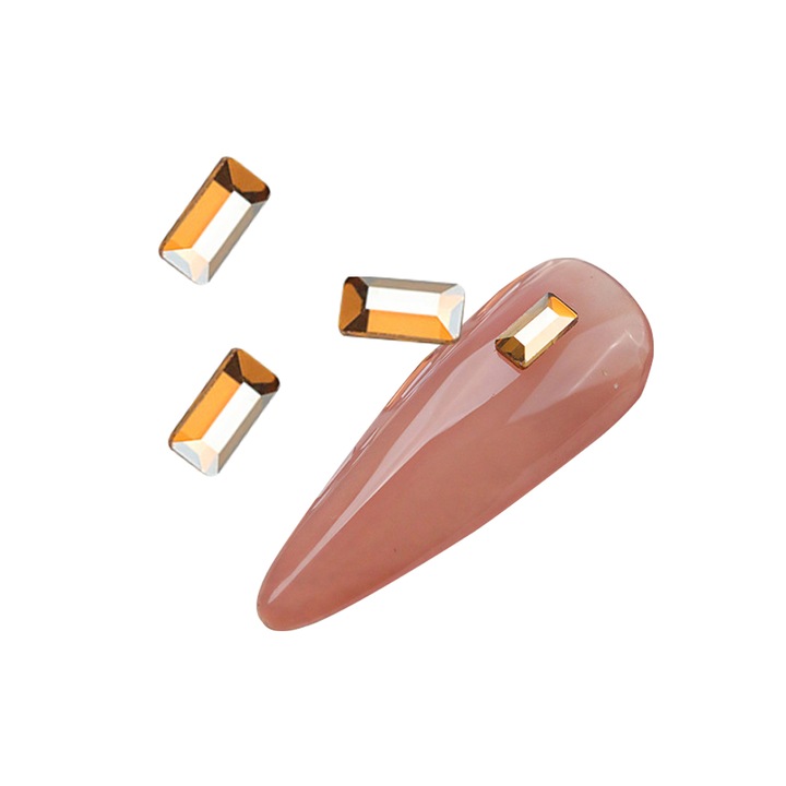 Set unghii false 3D cu strasuri, acoperire completa, multicolor, 10x15cm