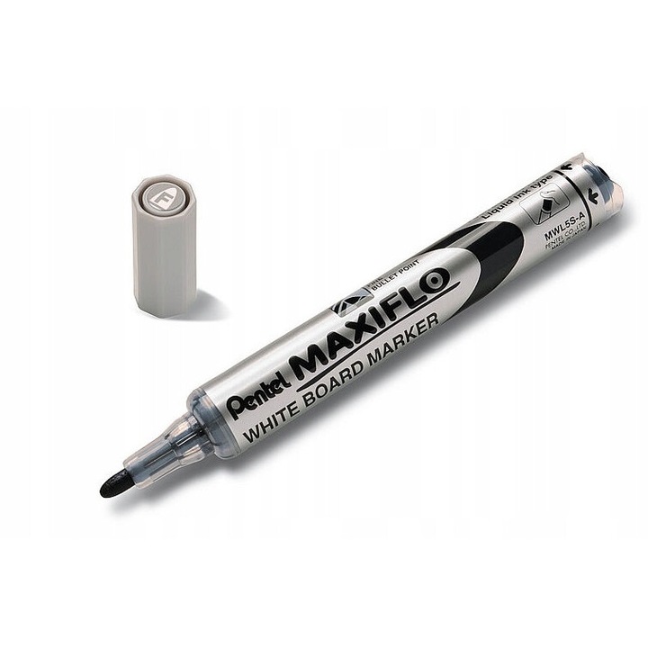 Комплект 4 броя маркери за бяла дъска AMOS MWL5S-4N, кръгъл връх, многоцветни, 1.1-2.2mm