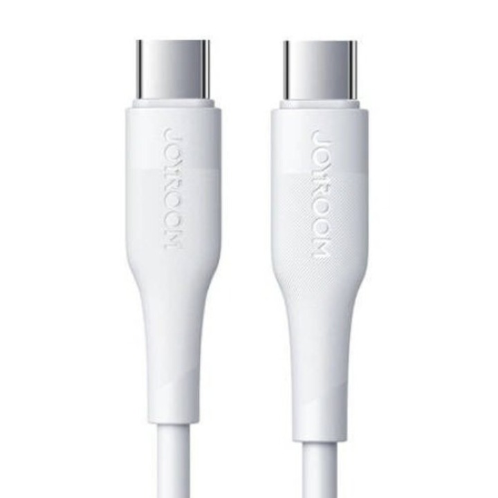 Töltő és adatátviteli kábel, USB Type C - USB Type C, hossza 1,2 m, fehér