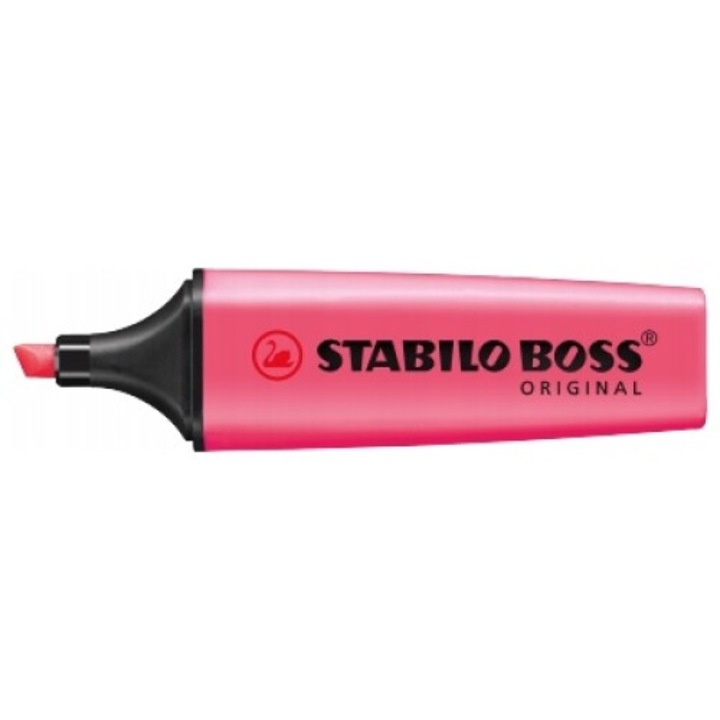 Комплект 10 маркера AMOS STABILO BOSS ORIGINAL, розови, 2 дебелини на линията