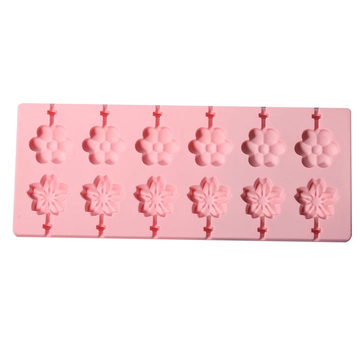Forma de silicon pentru lollipopuri, set de 12, pentru bomboane