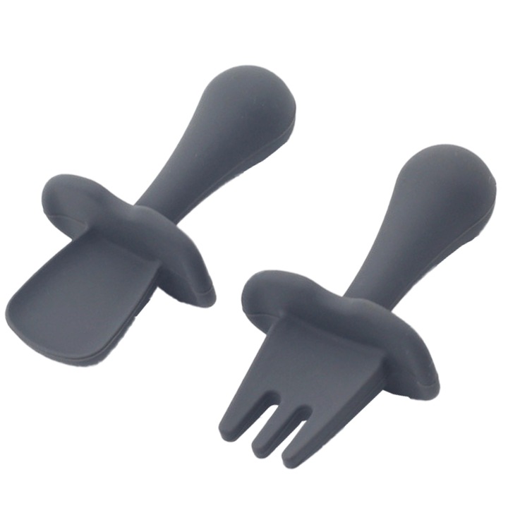 Jormftte baba önálló etetőkészlet, kanál, villa, ergonomikus kialakítás, fulladásgátló védelem, bőrbarát anyag