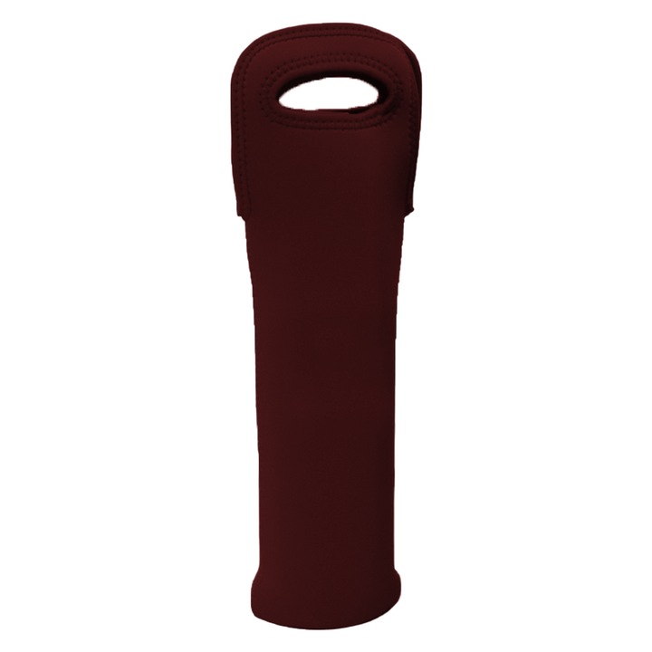 Borosüveg tartó, neoprén, hőszigetelő, többször használható, piros/fekete