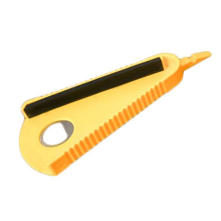 Desfacator multifunctional, galben, 19.5x9cm, pentru deschiderea borcanelor, pentru persoane cu dificultati in utilizare