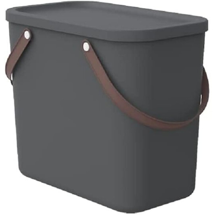 Cos pentru colectare selectiva, 6 L, gri inchis