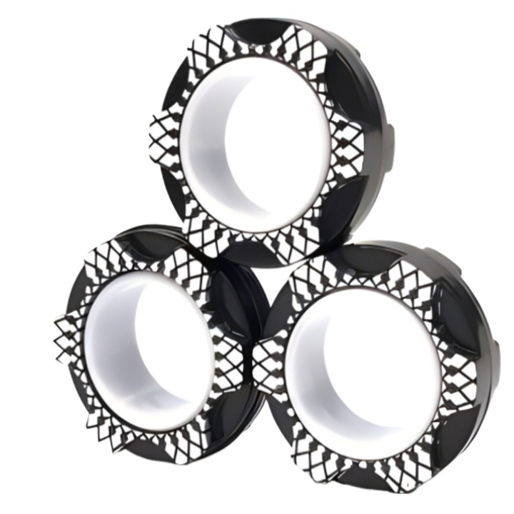 3 db interaktív Fidget mágnesgyűrűs játékkészlet, stresszoldó, többszínű, 1,3x3,3 cm, 14 év felett