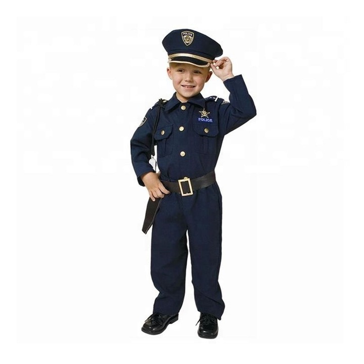 Costum politist KidMania® cu accesorii pentru copii, 7-8 ani, 120 - 130 cm