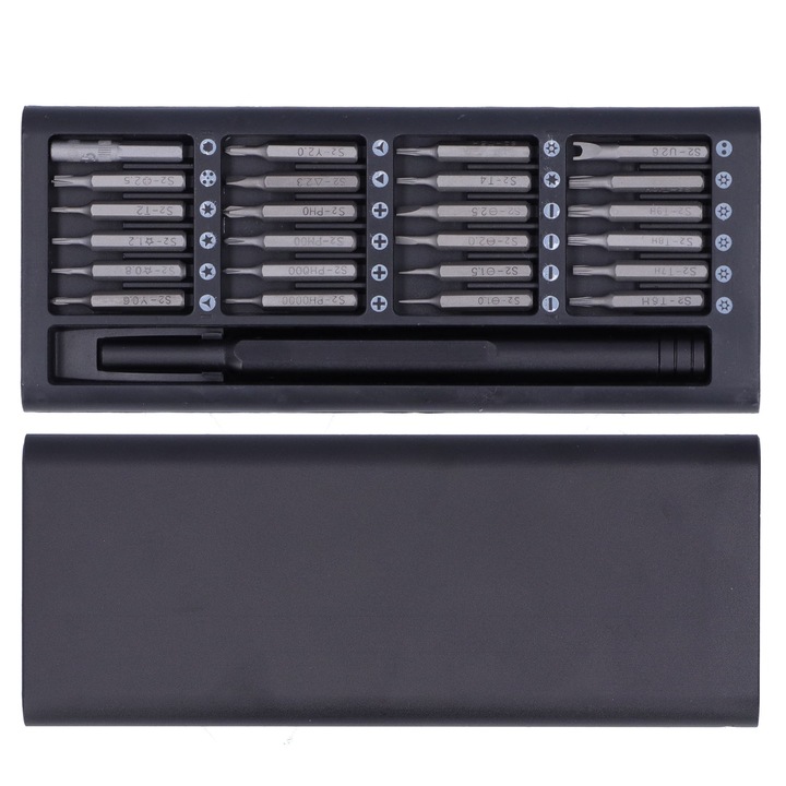 Csavarhúzó készlet 25 az 1-ben, Jormftte, S2, ergonomikus, tárolódobozzal, 16,5x6,5x1,5cm