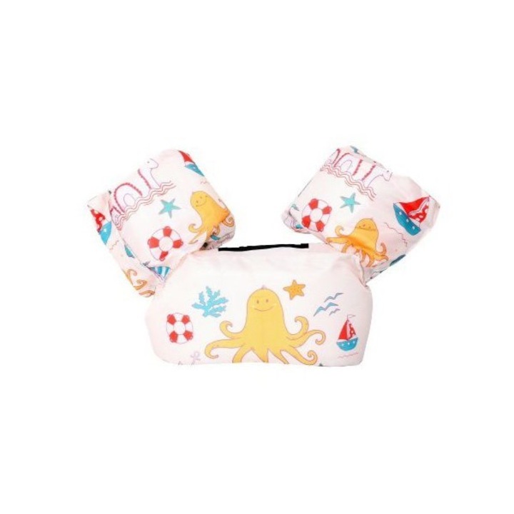 Детска спасителна жилетка с плувни крила, OEM, Крем, Модел октопод