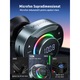 Modulator FM, Bluetooth 5.3, Transmitator FM Radio, Hands-Free cu functie Noise Cancelling/ Anulare zgomot de fundal, Functie incarcare rapida, Fast Charge Type-C si USB 3.0, Buton SuperBass, Functii suplimentare de redare AUX si Micro SD, Negru