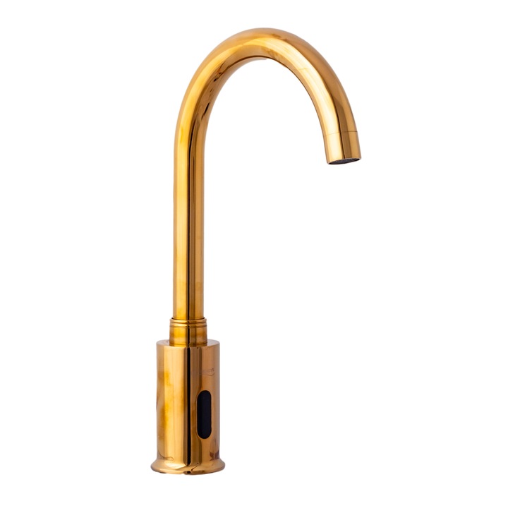 Смесител за кухня тип лебед със сензор, Златист