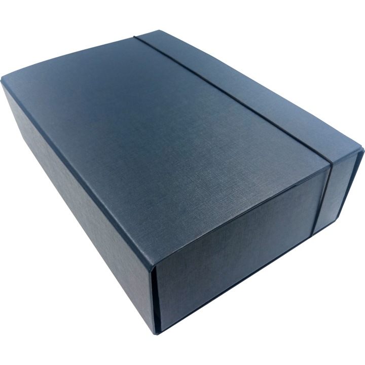 Mapa cu elastic Delfin, A4, 9cm, albastru