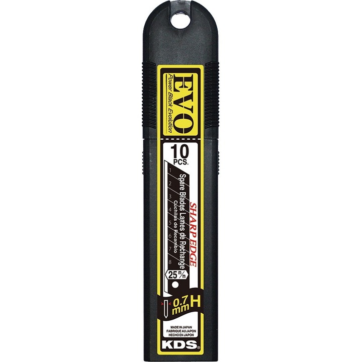 Lame segmentate KDS HB-10B EVO, 125x0.7x25mm, negru, set 10 buc.
