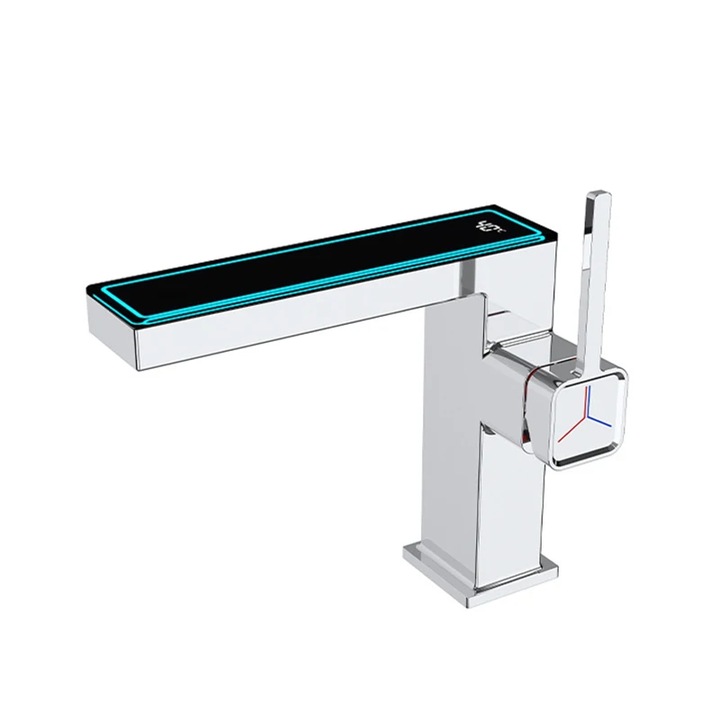 Смесител за мивка Blackswan Тип M342 хромиран модел с дигитален дисплей размер 20.3 см