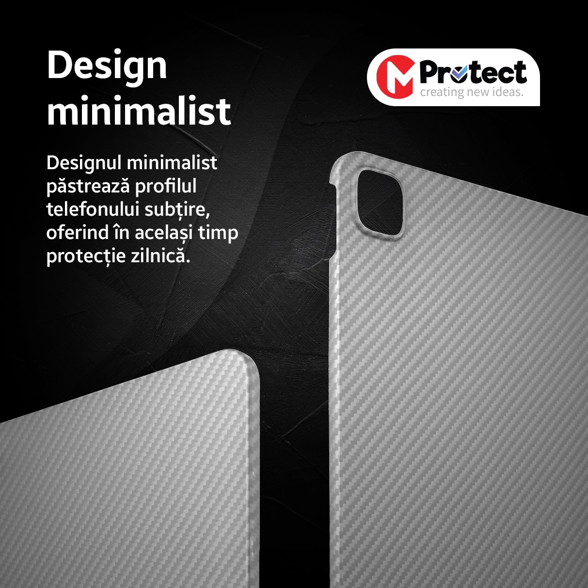Husa de protectie Kevlar MProtect® Premium din fibra de aramida pentru Apple iPad Pro 11" (2024), Antisoc, Protectie camera, Ultra Safe, Carbon