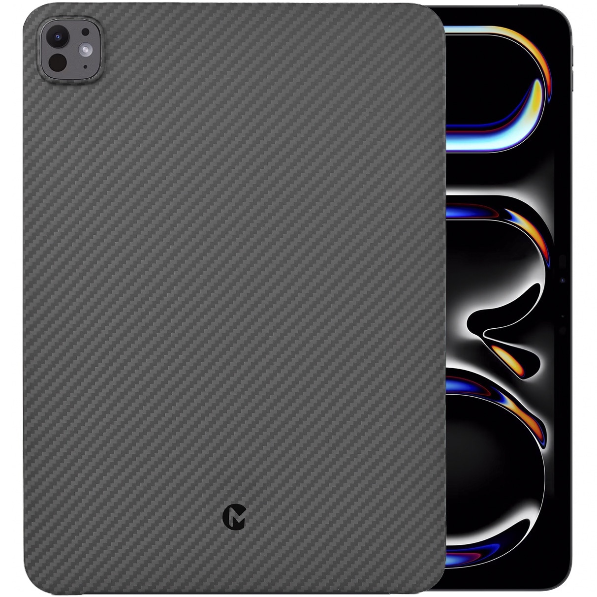 Husa de protectie Kevlar MProtect® Premium din fibra de aramida pentru Apple iPad Pro 11" (2024), Antisoc, Protectie camera, Ultra Safe, Carbon