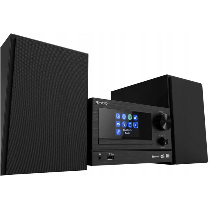 Аудио система Kenwood M-7000S, Bluetooth, USB, CD, DAB+/FM/Интернет, черна, 200x115x260mm